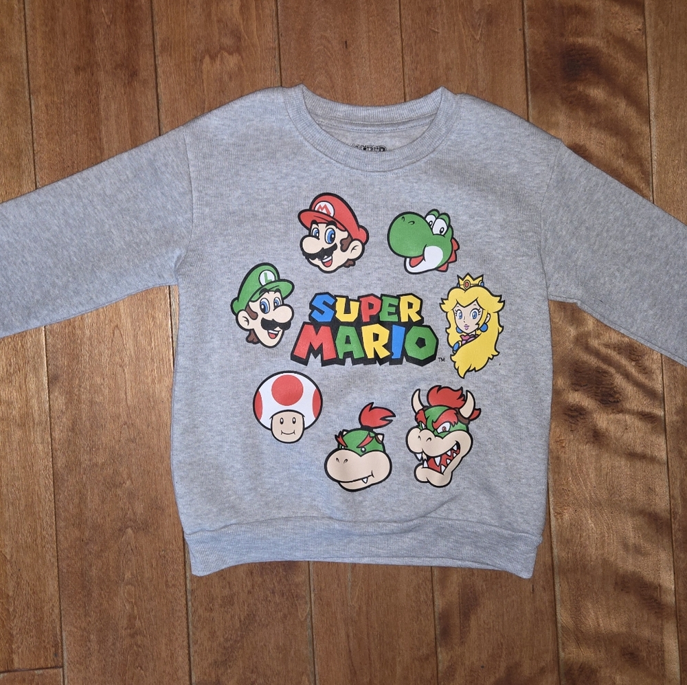 Super Mario Gray Sweater